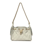 Caviar Quilted Mini Chanel 25 Handbag Light Green
