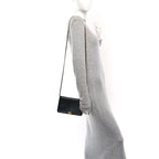 Lambskin Chevron Boy Wallet On Chain WOC Black