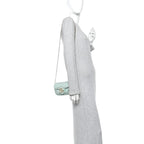 Iridescent Nappa Chevron Matelasse Super Mini GG Marmont Shoulder Bag Green Iridescent