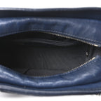 Aged Calfskin Quilted Small Gabrielle Hobo Navy