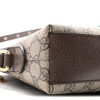 GG Supreme Monogram Textured Dollar Calfskin Web Small Ophidia Dome Shoulder Bag Beige Ebony New Acero