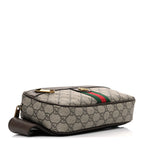 Soft GG Supreme Monogram Medium Ophidia Belt Bag Dark Brown