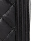 Goatskin Ombre Faded Quilted Large Boy Flap Grey