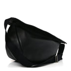 Grained Calfskin Large Slouchy Banana Bag Black