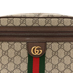 Soft GG Supreme Monogram Medium Ophidia Belt Bag Dark Brown