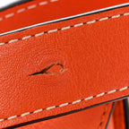 Grained Calfskin Small Hammock Shoulder Bag Apricot Orange