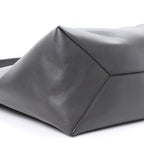 Shiny Calfskin Large Puzzle Fold Tote Dark Grey