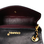 Lambskin Quilted Mini Square Flap Black