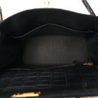 Matte Alligator Kelly Retourne 28 Black