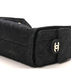 Denim Quilted Mini Chanel 25 Handbag Dark Blue