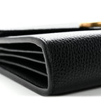 Calfskin GG Marmont Chain Wallet Black