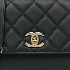 Caviar Quilted Small Business Affinity Flap Black
