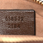 GG Supreme Monogram Azalea Calfskin Mini Retro Interlocking G Shoulder Bag Beige Ebony Brown Sugar
