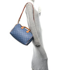 Calfskin Monogram Speedy P9 Bandouliere 30 Silk Blue