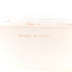 Shiny Crumpled Calfskin Quilted Chanel 19 Wallet On Chain WOC White