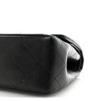 Lambskin Quilted Jumbo Double Flap Black