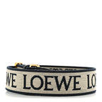 Calfskin Jacquard Anagram Loop Strap Navy Black