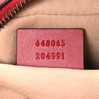 Calfskin Matelasse Mini GG Marmont Chain Shoulder Bag Hibiscus Red