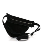 Suede Small Slouchy Banana Bag Black