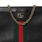 Calfskin GG Web Small Ophidia Chain Shoulder Bag Black
