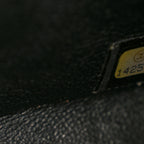 Patent Calfskin Quilted Mini Square Flap Black