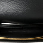 Calfskin Mini GG Marmont Chain Wallet Black