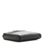 GG Supreme Monogram Web Small Flat Messenger Bag Black Grey