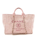Lurex Boucle Deauville Medium Tote Pink