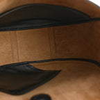 Calfskin Hammock Slice Bag Black