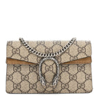 GG Supreme Monogram Super Mini Dionysus Shoulder Bag Taupe