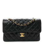 Caviar Quilted Small Double Flap Black