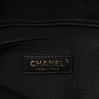 Calfskin Quilted Large Coco Base Shopping Bag Black
