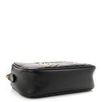 Calfskin Matelasse Small GG Marmont Chain Shoulder Bag Black