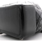 Aged Calfskin Quilted Small Gabrielle Backpack Black