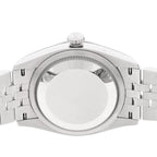 Stainless Steel 18K White Gold Diamond 36mm Oyster Perpetual Datejust Watch Black 126234