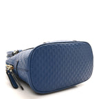 Soft Microguccissima Mini Dome Bag Blue
