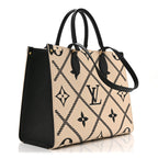 Empreinte Monogram Giant Broderies Onthego MM Cream Black