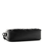 Calfskin Matelasse Monochrome Small GG Marmont Chain Shoulder Bag Black