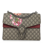 GG Supreme Monogram Blooms Medium Dionysus Shoulder Bag Beige Multicolor Dry Rose