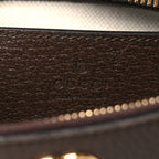 GG Supreme Monogram Textured Dollar Calfskin Web Small Ophidia GG Handbag Beige Ebony New Acero