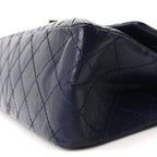 Aged Calfskin Quilted 2.55 Reissue 226 Flap Dark Blue