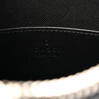 GG Supreme Monogram Web Small Flat Messenger Bag Black Grey