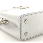 Lambskin Strass Mini Capucines  Silver