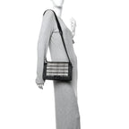PVC Thread Woven Medium Boy Flap Black