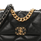 Lambskin Quilted Medium Chanel 19 Flap Black