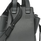 Grained Calfskin Medium Hammock Shoulder Bag Blue
