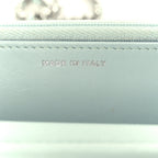 Caviar Quilted Wallet on Chain WOC Light Blue