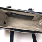 GG Supreme Monogram Textured Dollar Calfskin Web Small Ophidia Tote Bag Beige Blue