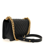 Caviar Quilted Medium Boy Flap Navy