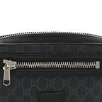 Soft GG Supreme Monogram Web Belt Bag Black Grey